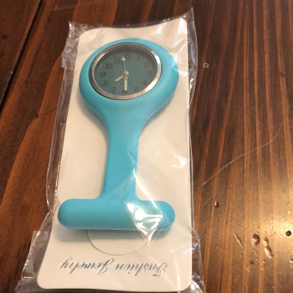 Teal watch pin